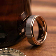 Buchannon Rose Gold 8mm or 6mm Width Mens Wedding Ring from Mettle Rings