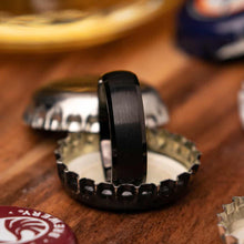 Carlton Black Mens Wedding Ring Can Open Beer Bottles
