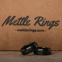 Halpert Black Tungsten Carbide Men Wedding Ring from MettleRings.com