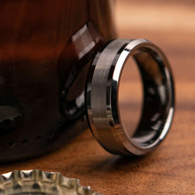 Morpheus Silver 8mm or 6mm Width Mens Wedding Ring from Mettle Rings