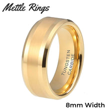 Morpheus Gold 8mm Tungsten Carbide Mens Wedding Ring