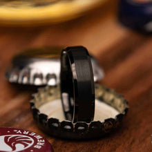 Ventura Black Mens Wedding Ring Can Open Beer Bottles
