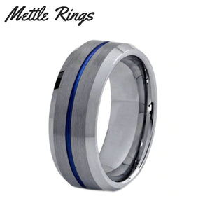 Banks 8mm Tungsten Carbide Mens Wedding Ring
