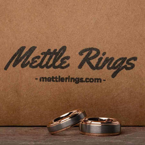 Buchannon Rose Gold Tungsten Carbide Mens Wedding Ring from MettleRings.com
