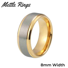 Buchannon Gold 8mm Tungsten Carbide Mens Wedding Ring
