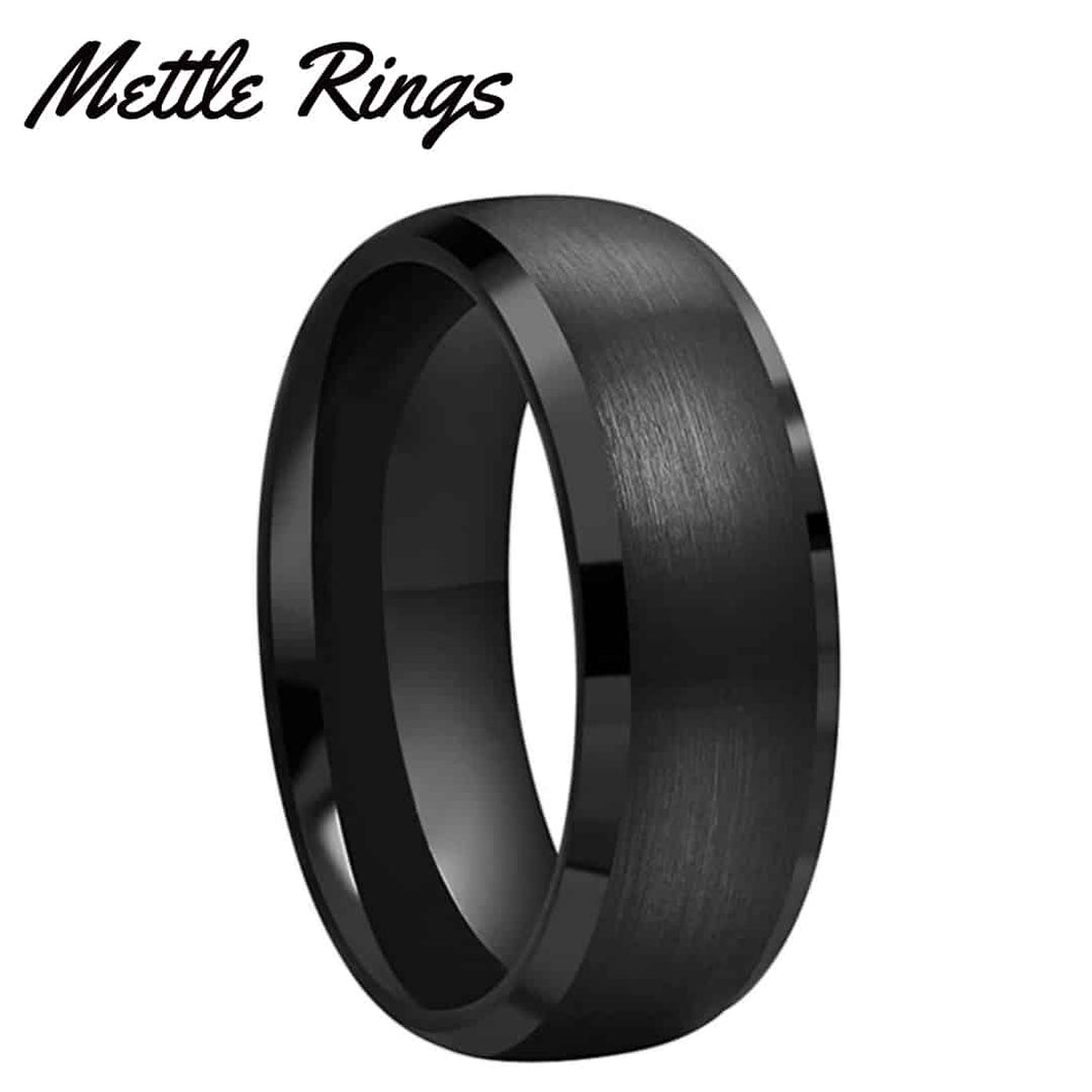 Carlton Black Tungsten Carbide Mens Wedding Ring