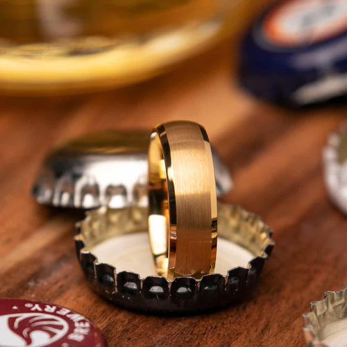 Carlton Gold Mens Wedding Ring Can Open Beer Bottles