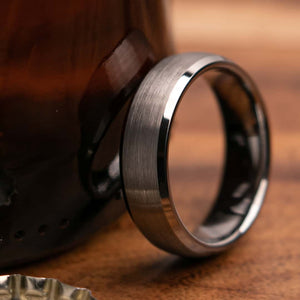 Carlton Silver 7mm Width Mens Wedding Ring from Mettle Rings