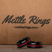 Conway Red and Black Tungsten Carbide Men Wedding Ring from MettleRings.com