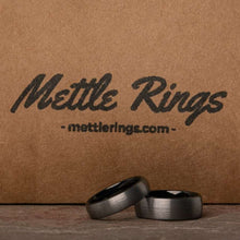 Fantana Silver and Black Tungsten Carbide Men Wedding Ring from MettleRings.com