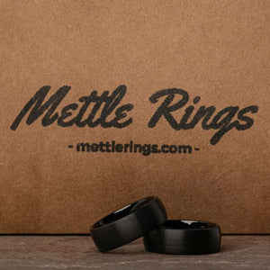 Gilmore Black Tungsten Carbide Men Wedding Ring from MettleRings.com