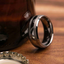 Halpert Silver 7mm Width Mens Wedding Ring from Mettle Rings