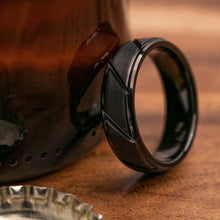 Kealani Black 7mm Width Mens Wedding Ring from Mettle Rings