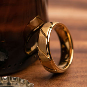 Kealani Gold 7mm Width Mens Wedding Ring from Mettle Rings
