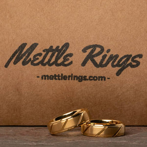 Kealani Gold Tungsten Carbide Men Wedding Ring from MettleRings.com