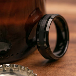 Morpheus 8mm or 6mm Width Mens Wedding Ring from Mettle Rings