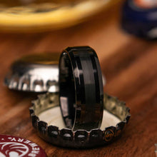 Morpheus Black Mens Wedding Ring Can Open Beer Bottles