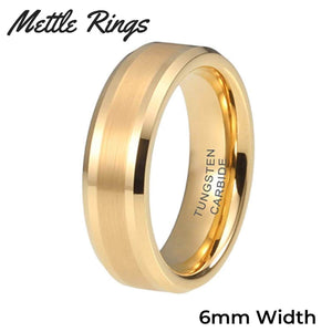 Morpheus Gold 6mm Tungsten Carbide Mens Wedding Ring