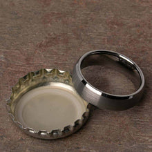 Open Bottles with the Carlton Silver Tungsten Carbide Mens Wedding Ring