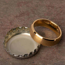 Open Bottles with the Carlton Gold Tungsten Carbide Mens Wedding Ring