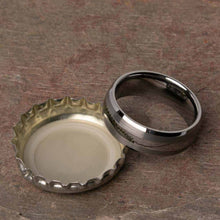 Open Bottles with the Halpert Silver Tungsten Carbide Mens Wedding Ring