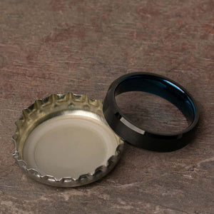 Open Bottles with the Slater Tungsten Carbide Mens Wedding Ring