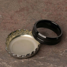 Open Bottles with the Walker Tungsten Carbide Mens Wedding Ring