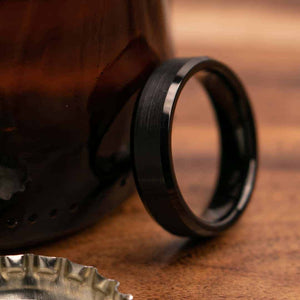 Ventura Black 6mm Width Mens Wedding Ring from Mettle Rings
