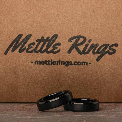 Ventura Black Tungsten Carbide Men Wedding Ring from MettleRings.com