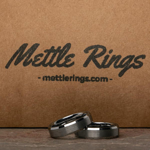 Ventura Silver Tungsten Carbide Men Wedding Ring from MettleRings.com