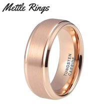 Neo Rose Gold 8mm Tungsten Carbide Mens Wedding Ring