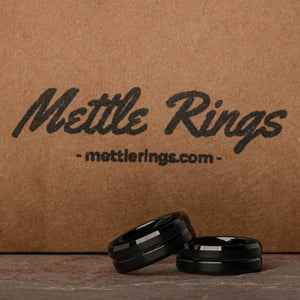 Walker Black Tungsten Carbide Men Wedding Ring from MettleRings.com