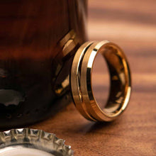 Walker Gold 8mm Width Mens Wedding Ring from Mettle Rings