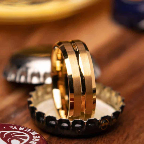 Walker Gold Mens Wedding Ring Can Open Beer Bottles
