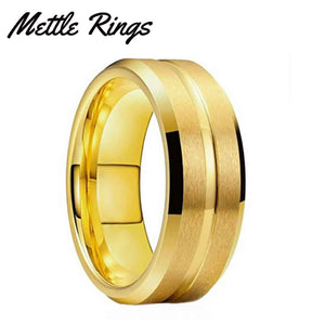 Walker Gold Tungsten Carbide Mens Wedding Ring